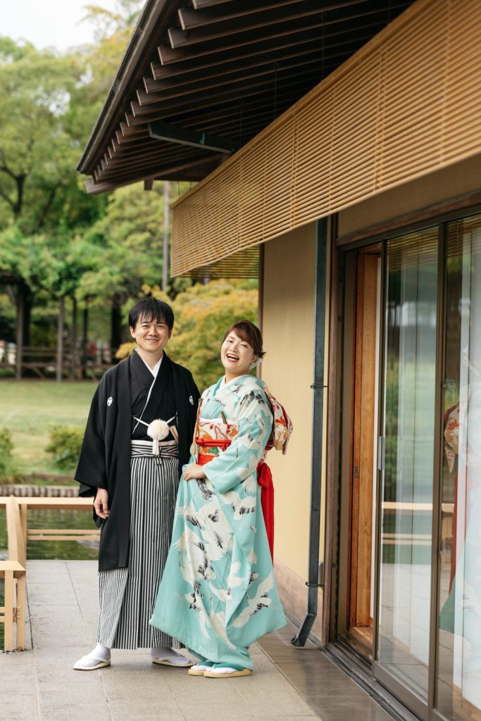 東京　結婚式前撮り　和装　平成庭園